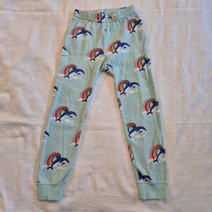 Hanna Andersson girls size 100 or 4 dolphin print pajama bottoms VGUC
